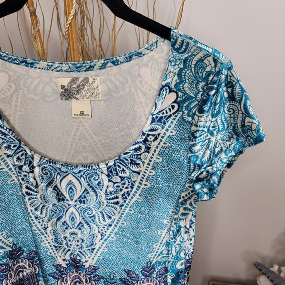 Lucky Brand X Holly Flock Blouse Womens XSmall - Picture 3 of 6